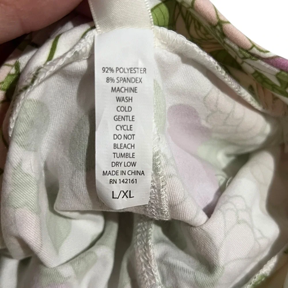 Lularoe Pastel Pink, Plum, Green & Cream Floral Leggings Girls Size L/XL Fairy